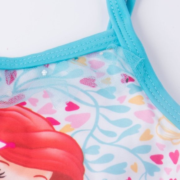 Girl girls toddler swimsuit one-piece Ariel Little Mermaid sparkly new colorful - Picture 4 of 5